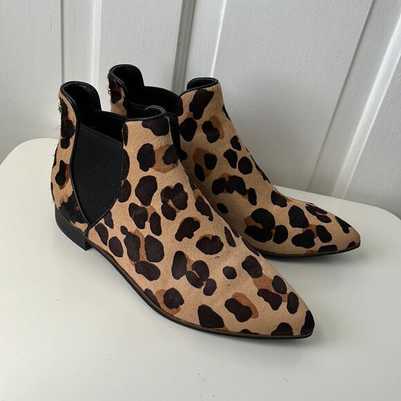 Like New Cole Haan Real Fur Cheetah Print Booties - Picture 12 of 12